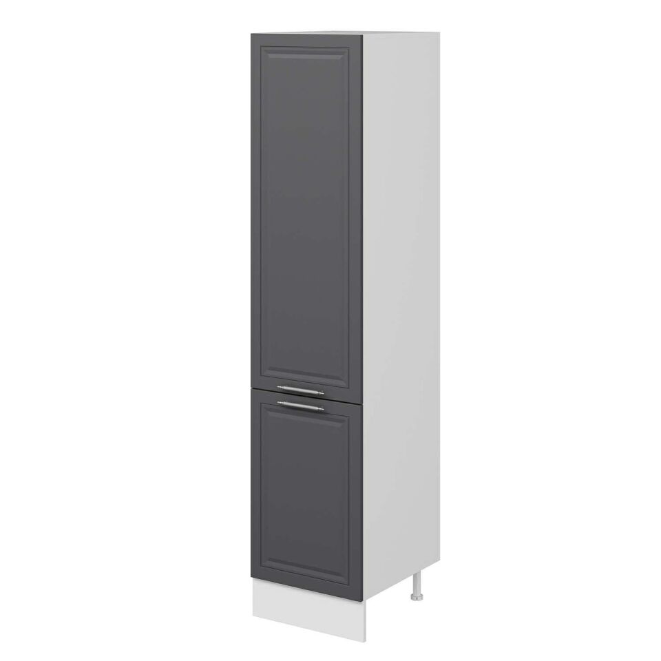 Alvinka Mutfak Modül Mbr_C 50-H222Cm Boy Dolabı Beyaz Antrasit Mdf