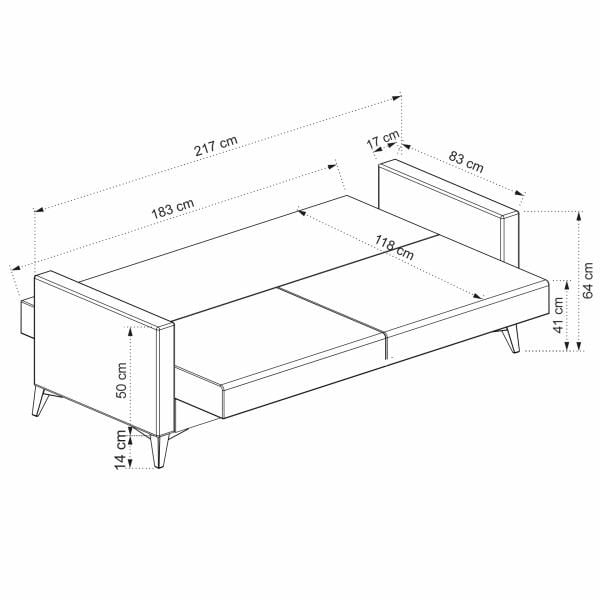 Kristal 3+3 Koltuk Takımı Koyu Gri
