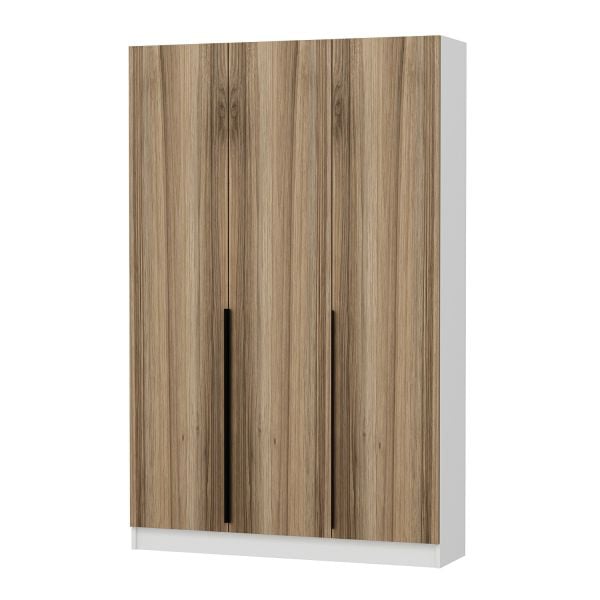 Minar Kale 210 Cm 3 Kapaklı 1B Raf Portmanto Beyaz Dore Plus