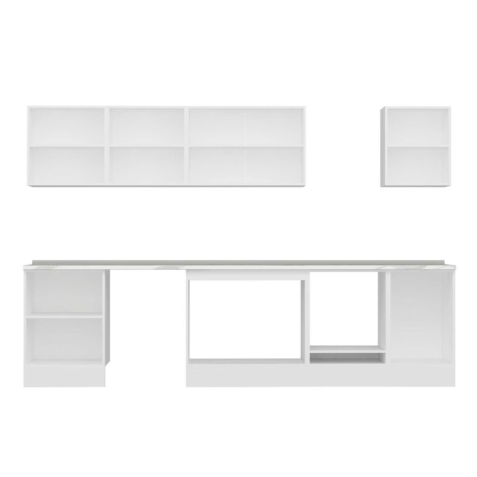 Alvinka 320X210 Cm Klasik Mebran Mutfak Dolabı M-E90S60S50-2 Mebran | Antrasit - Mdf