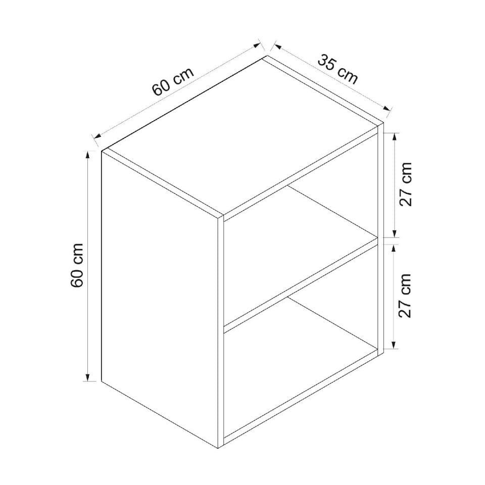 Alvinka Mutfak Ledli Modül Üst 1Dk1R 60-H60Cm Mbr A Cam  Beyaz  Beyaz Mdf Gövde