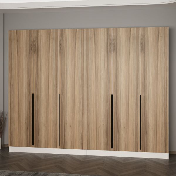 Minar Kale 210 Cm 6 Kapaklı 2B Raf Portmanto Beyaz Dore Plus