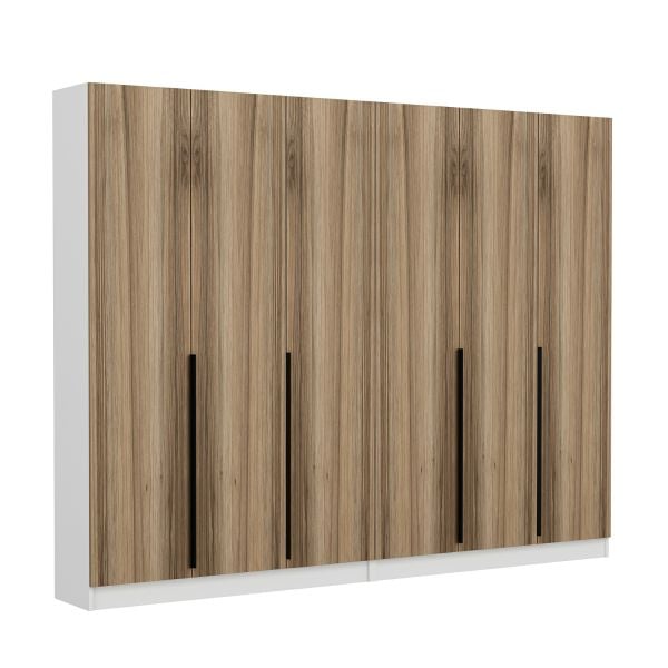 Minar Kale 210 Cm 6 Kapaklı 2B Raf Portmanto Beyaz Dore Plus