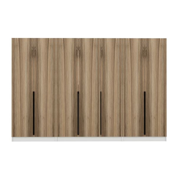 Minar Kale 210 Cm 7 Kapaklı 5B Raf Portmanto Beyaz Dore Plus