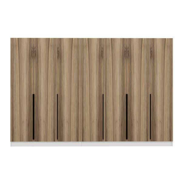 Minar Kale 210 Cm 7 Kapaklı 3B Raf Portmanto Beyaz Dore Plus