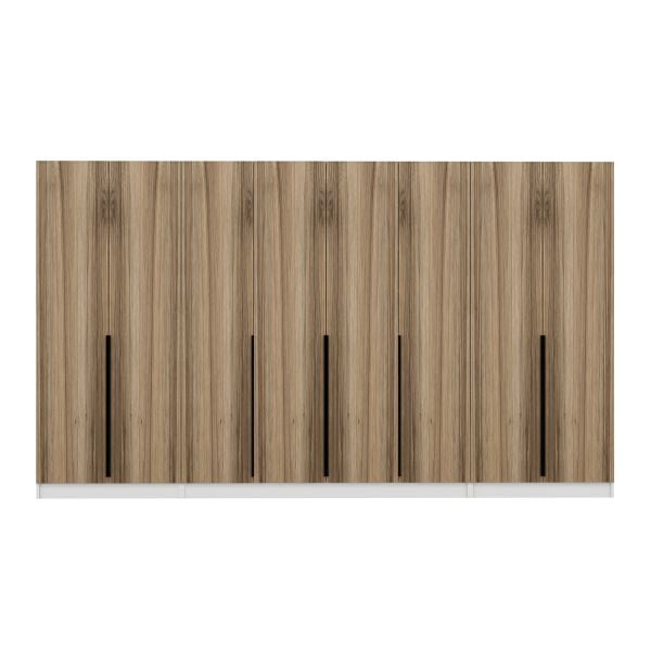 Minar Kale 210 Cm 8 Kapaklı 4B Raf Portmanto Beyaz Dore Plus