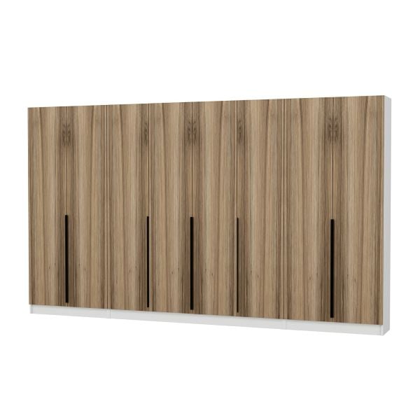 Minar Kale 210 Cm 8 Kapaklı 4B Raf Portmanto Beyaz Dore Plus