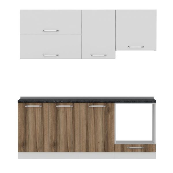 Minar 200 Cm Mutfak Dolabı Beyaz Dore 200-D8