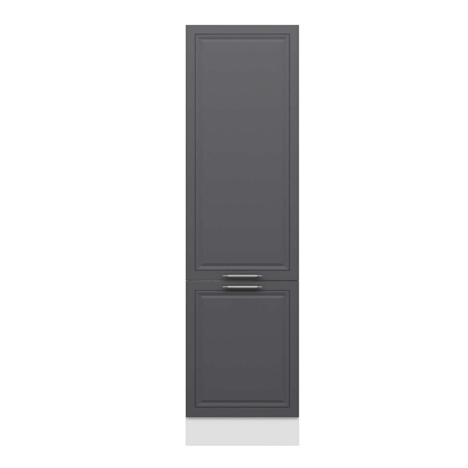 Alvinka Mutfak Modül Mbr_C 60-H222Cm Boy Dolabı Beyaz Antrasit Mdf