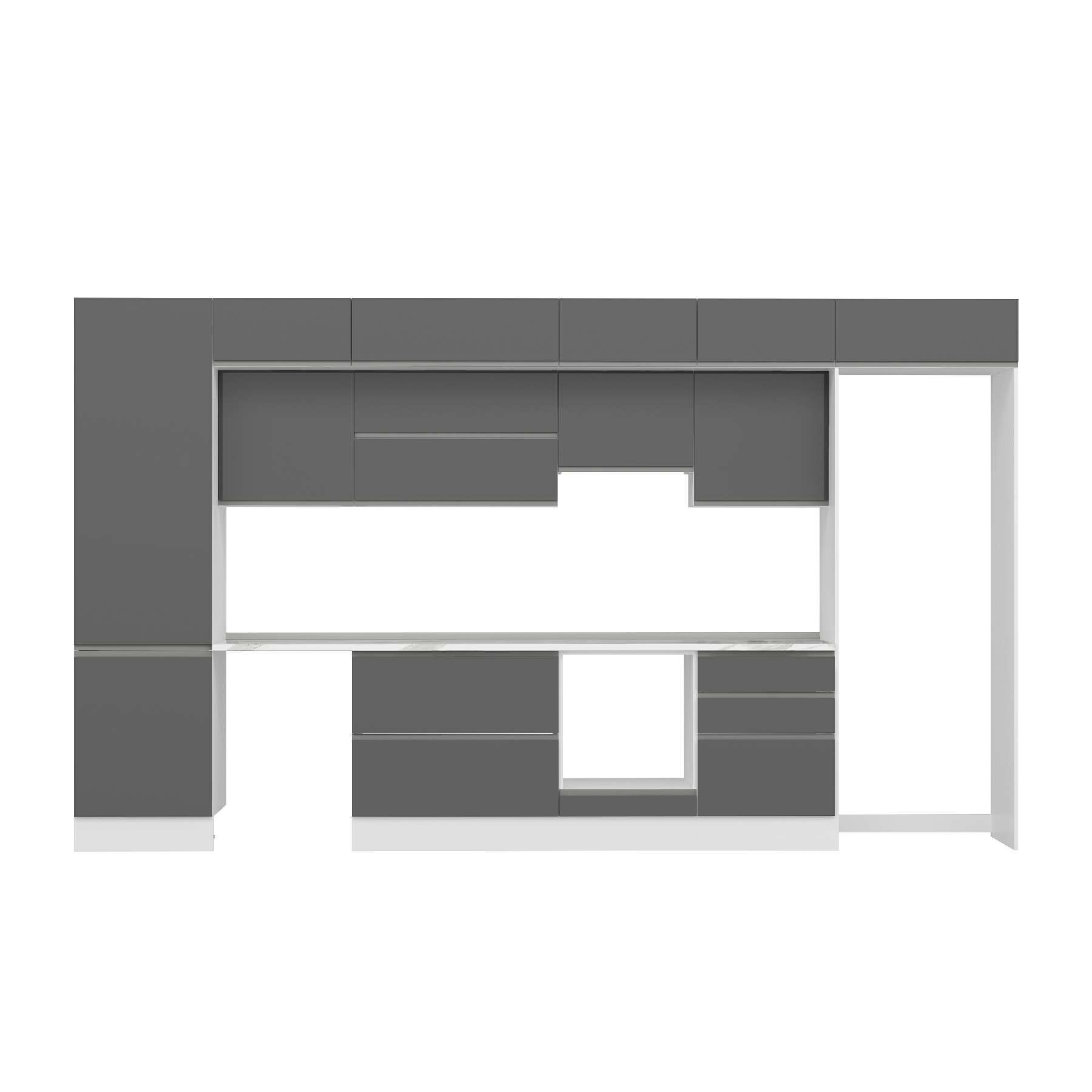 Alvinka 400X240 Cm High Gloss Mutfak Dolabı Mbb-E80B60S60-1 High