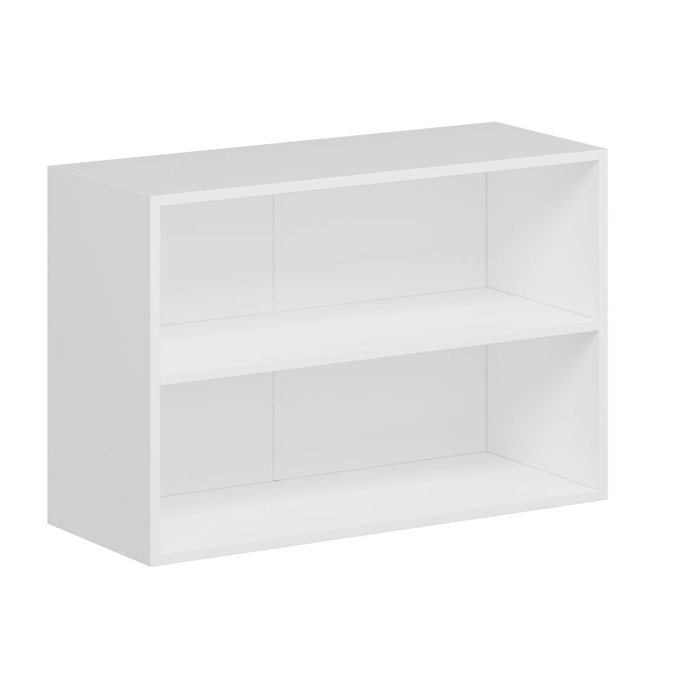 Alvinka Mutfak Modül Mbr_A Üst 2Yk1R 90-H60Cm Dolap Cam Beyaz Antrasit Mdf