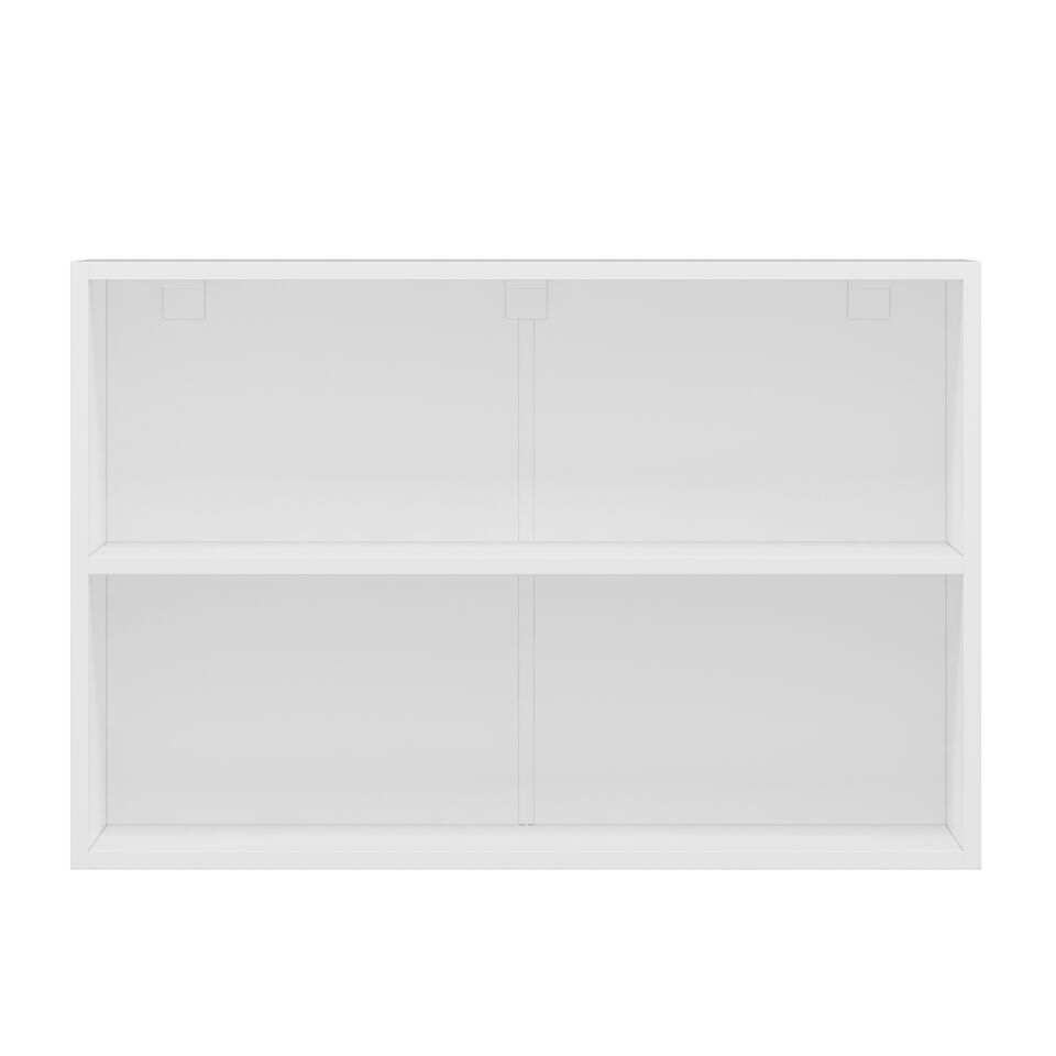 Alvinka Mutfak Modül Mbr_A Üst 2Yk1R 90-H60Cm Dolap Cam Beyaz Antrasit Mdf