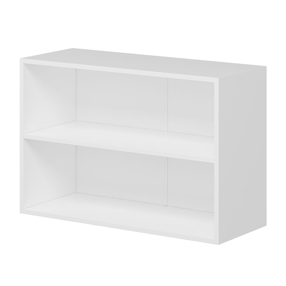 Alvinka Mutfak Modül Mbr_A Üst 2Yk1R 90-H60Cm Dolap Cam Beyaz Antrasit Mdf
