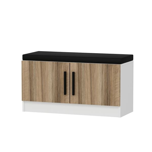 Minar Kale Ayakkabılık Minderli Beyaz Dore