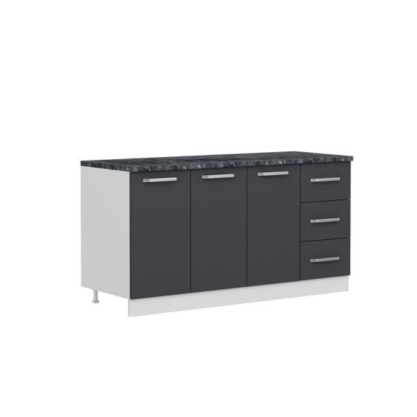 Minar 160 Cm Mutfak Dolabı Beyaz Antrasit 160-A1-Alt Modül