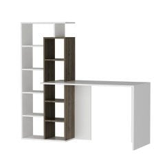 Minar Poly Kitaplıklı Raflı Çalışma Masası Beyaz/İstanbul