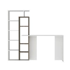 Minar Poly Kitaplıklı Raflı Çalışma Masası Beyaz/İstanbul