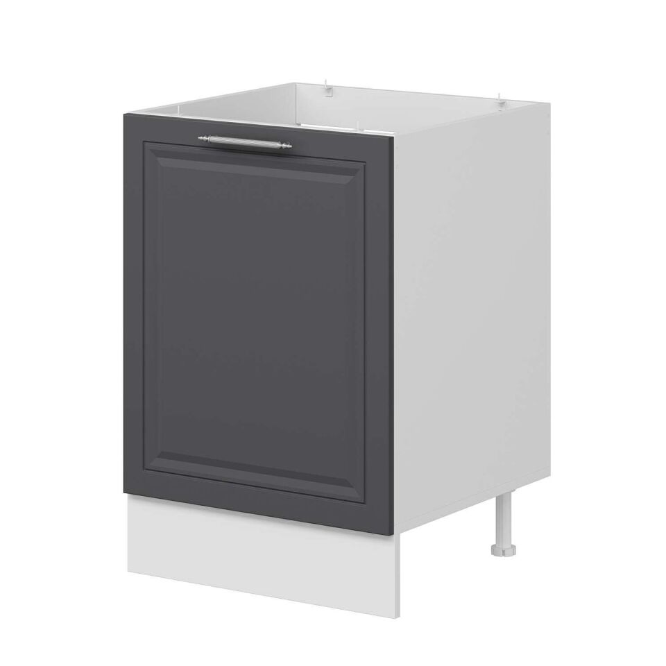 Alvinka Mutfak Modül Mbr_C Alt 1K 60Cm Evye Dolap Beyaz Antrasit Mdf