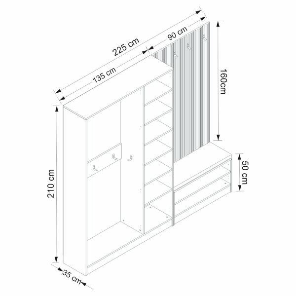 Kale Dekor Panel 3 K 1B Raf Portmanto+Ayk Mind Byz Mbr İlkbhr Byz