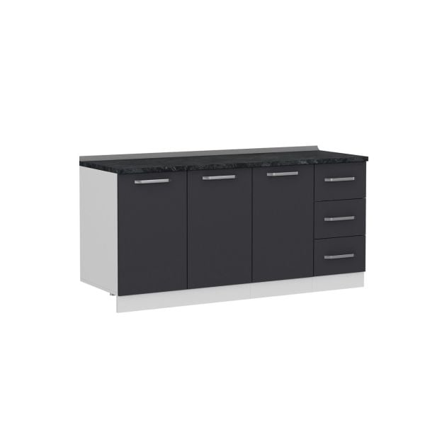 Minar 175 Cm Mutfak Dolabı Beyaz Antrasit 175-A1 -Alt Modül