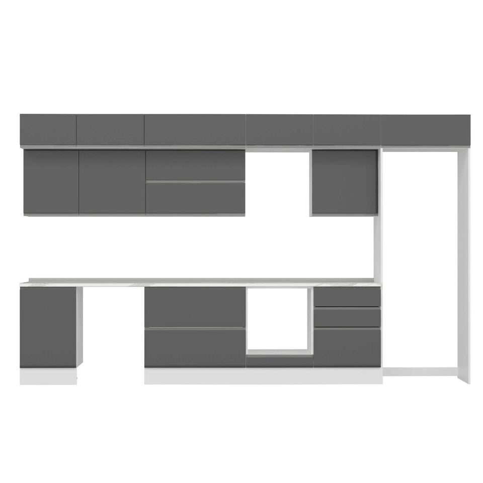 Alvinka 400X240 Cm High Gloss Mutfak Dolabı Mb-E90S50S60-2