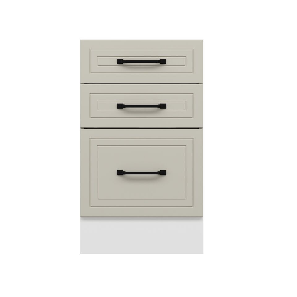 Alvinka Mutfak Modül Mbr_A Alt 3Ç1B2K 50Cm Dolap Beyaz Kumtaşı Mdf