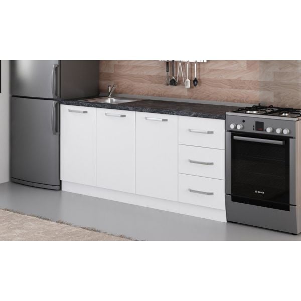 Minar 180 Cm Mutfak Dolabı Beyaz 180-B2-Alt Modül