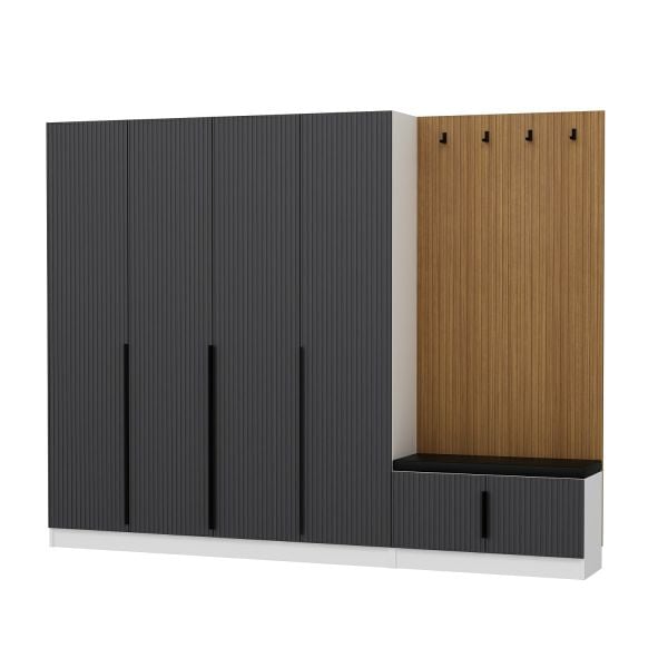 Kale Dekor Panel 4 K 2B Raf Portmanto+Ayk Mind Byz Mbr Çizg Ant