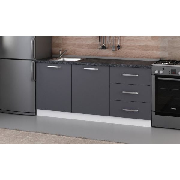 MINARI 5セットです Minar 180 Cm Mutfak Dolabı Beyaz Antrasit 180-A1-Alt Modül