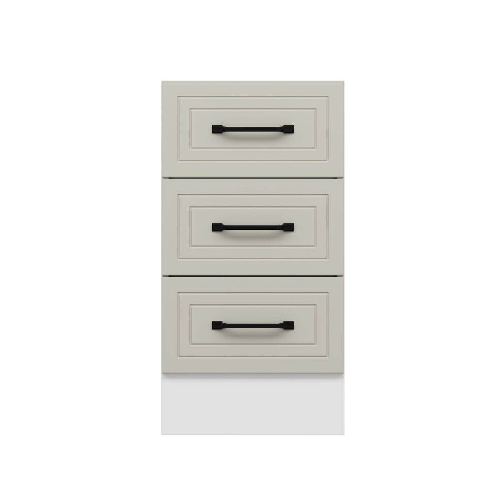 Alvinka Mutfak Modül Mbr_A Alt 3Ç 45Cm Dolap Beyaz Kumtaşı Mdf