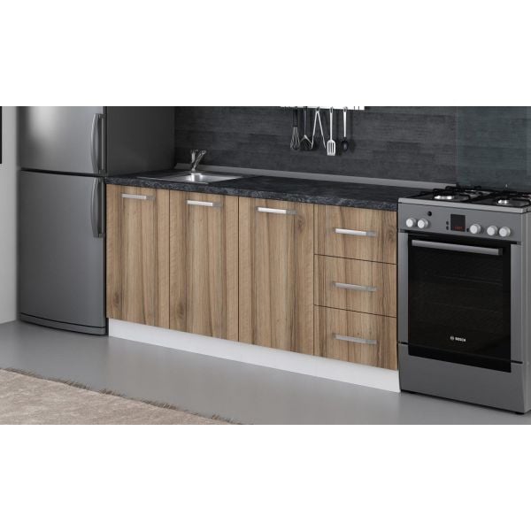 Minar 180 Cm Mutfak Dolabı Beyaz Dore 180-D2-Alt Modül