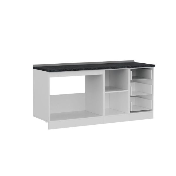 Minar 180 Cm Mutfak Dolabı Beyaz Dore 180-D2-Alt Modül