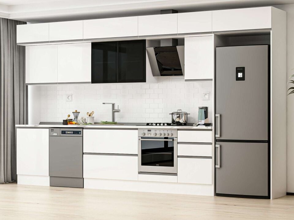 Alvinka 400X240 Cm High Gloss Mutfak Dolabı Mb-E90S60S50-3