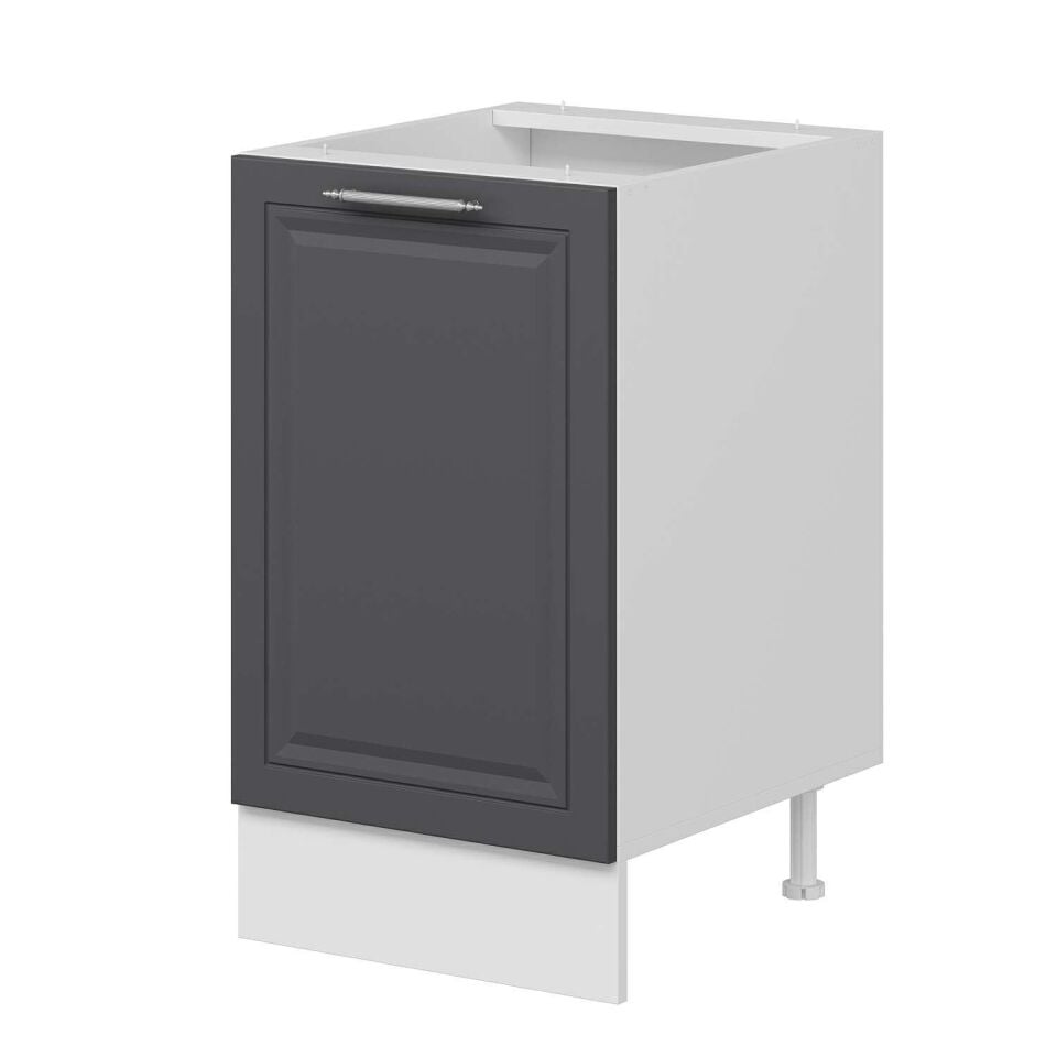 Alvinka Mutfak Modül Mbr_C Alt 1K1R 50Cm Dolap Beyaz Antrasit Mdf