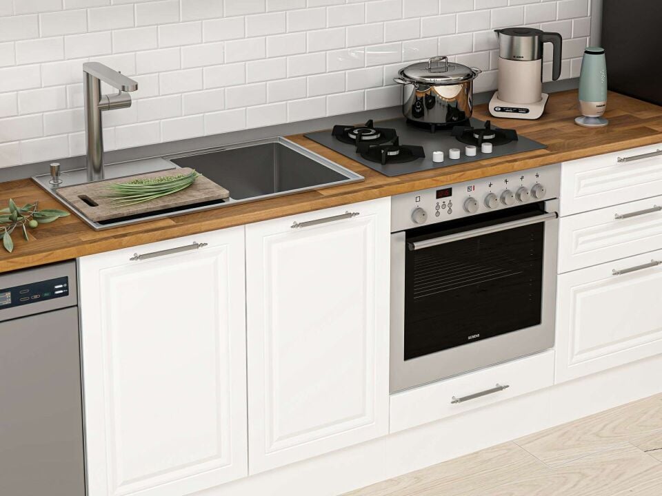Alvinka 300X210 Cm Klasik Mebran Mutfak Dolabı Beyaz Beyaz M-E80S40S60-1