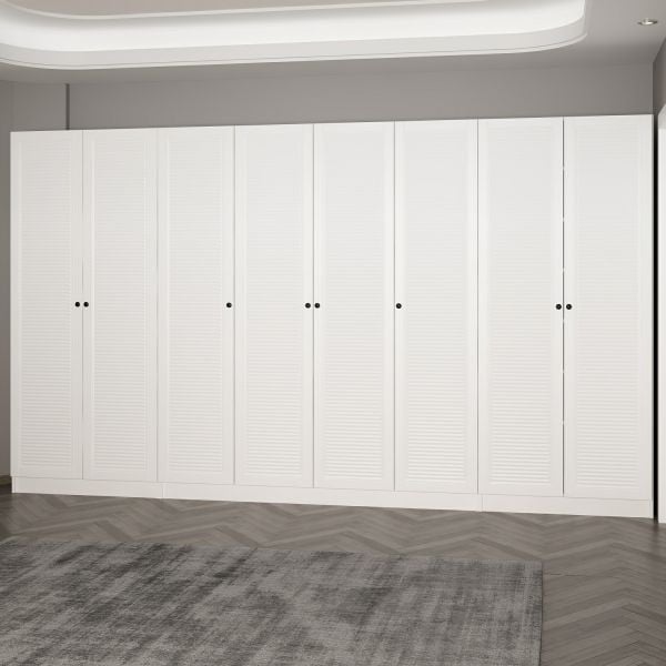 Minar Kale 210 Cm 8 Kapaklı 6B Raf Portmanto Byz Mbr Panjur Byz