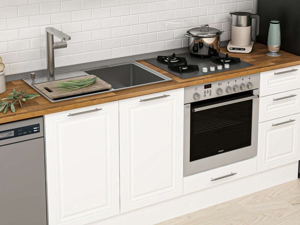 Alvinka 285X210 Cm Klasik Mebran Mutfak Dolabı Beyaz Beyaz M-E80S45S40-2