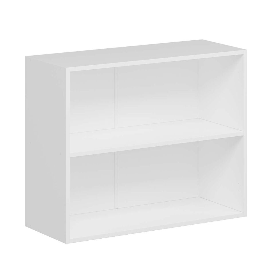 Alvinka Mutfak Ledli Modül Üst 2Dk1R 90-H72Cm Mbr A Cam  Beyaz  Beyaz Mdf Gövde