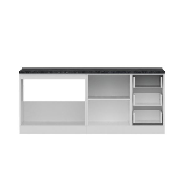 Minar 195 Cm Mutfak Dolabı Beyaz Dore 195-D1-Alt Modül