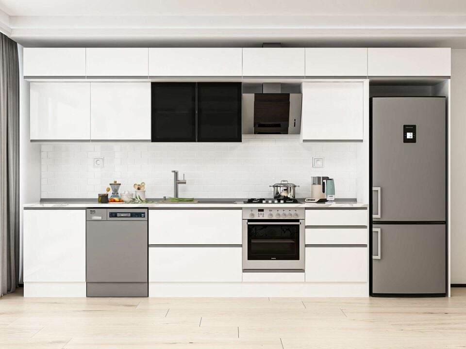 Alvinka 400X240 Cm High Gloss Mutfak Dolabı Mb-E80S60S60-3