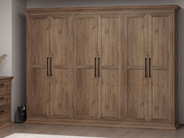 Retro 6 Kapaklı Dolap - Rahle Ceviz