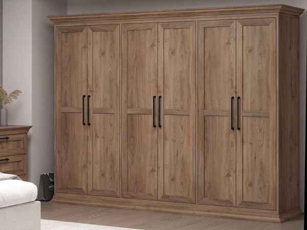 Retro 6 Kapaklı Dolap - Rahle Ceviz