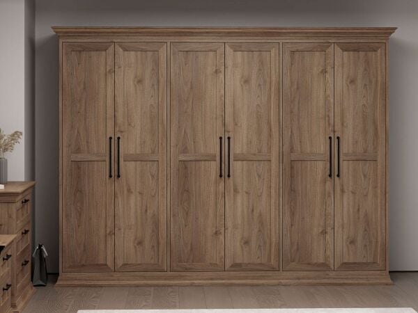 Retro 6 Kapaklı Dolap - Rahle Ceviz