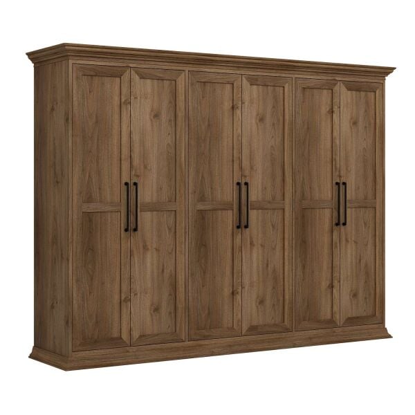 Retro 6 Kapaklı Dolap - Rahle Ceviz