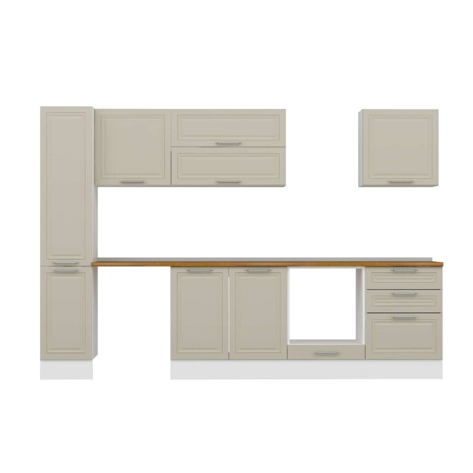 Alvinka 310X210 Cm Klasik Mebran Mutfak Dolabı Mb-E90B40S60-2 Mebran | Kumtaşı - Suntalam