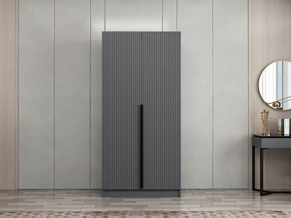 Kale Plus 2 Mebran Kapaklı Dolap Antrasit Mebran