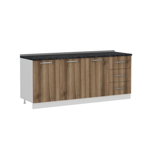 Minar 200 Cm Mutfak Dolabı Beyaz Dore 200-D2-Alt Modül