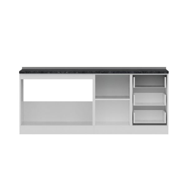 Minar 200 Cm Mutfak Dolabı Beyaz Dore 200-D2-Alt Modül