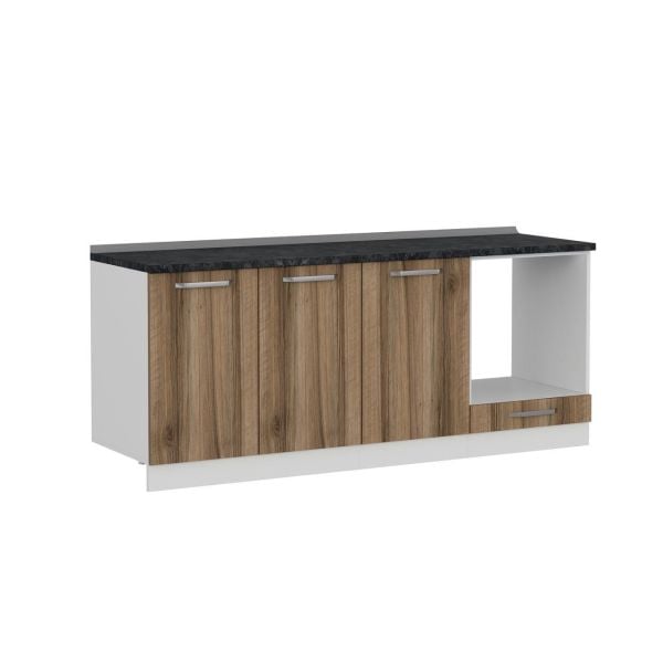 Minar 200 Cm Mutfak Dolabı Beyaz Dore 200-D6-Alt Modül