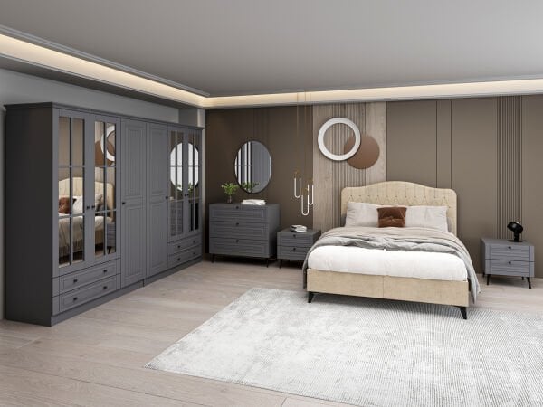 İlkbahar Yatak Odası Takımı - Antrasit